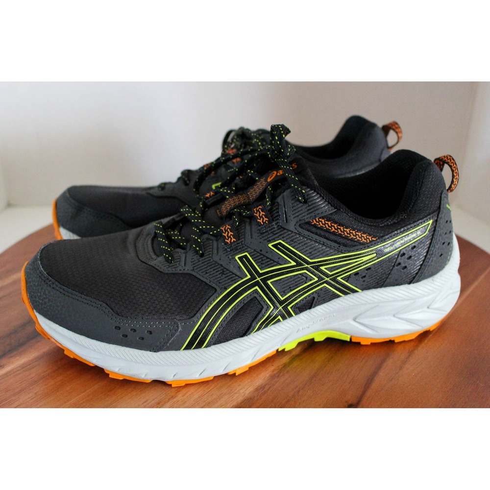 ASICS Gel-Venture 9 Running Shoes Mens 10 Gray Orange Lace Up Sneakers 1011B486